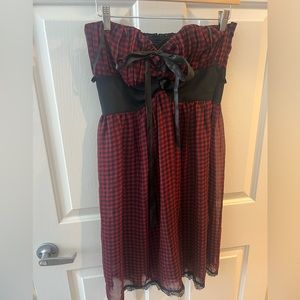 Goth girl tie up dress